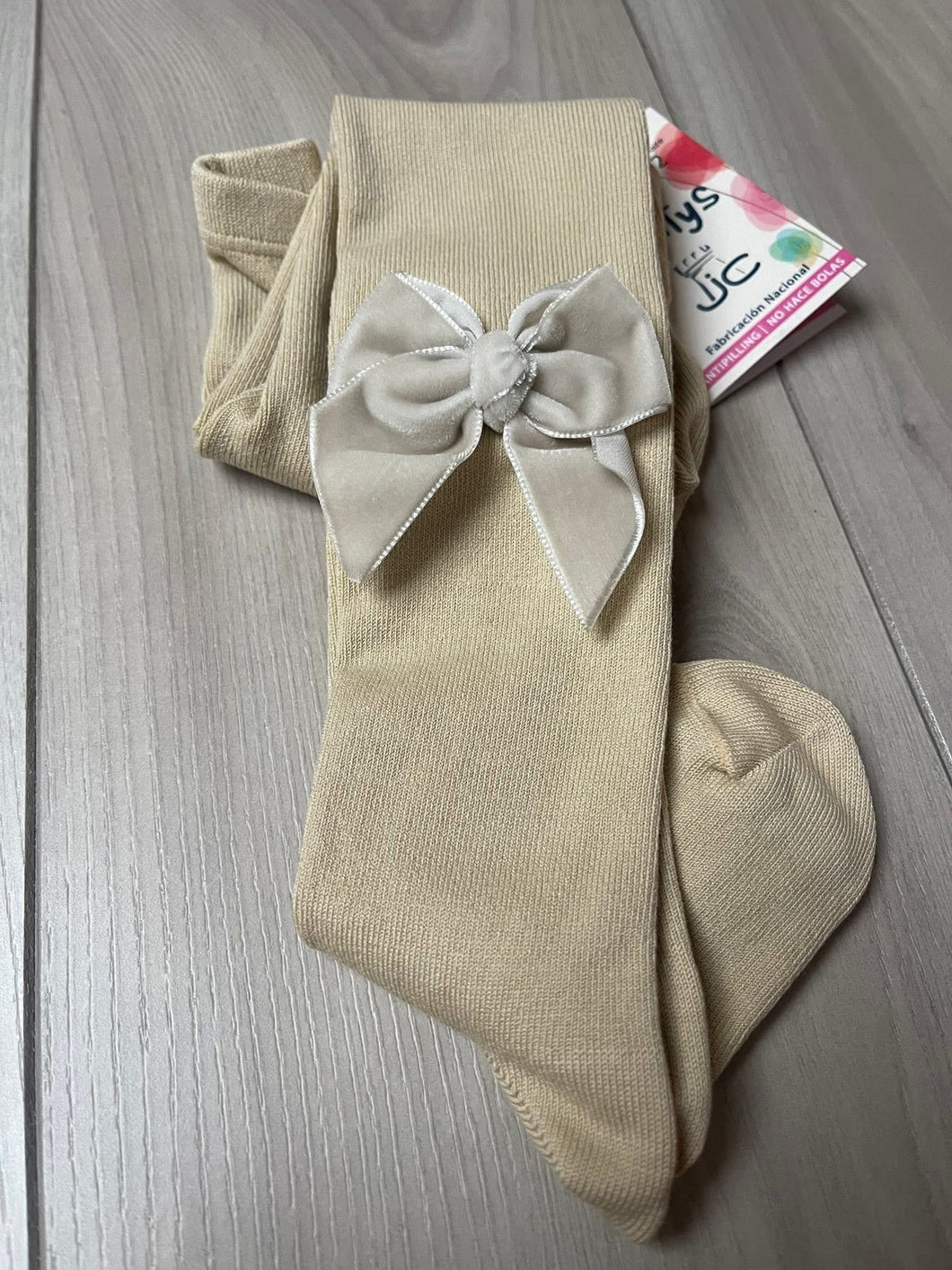 Kousenbroek beige/wit/roze/zwart